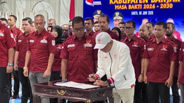 Pelantikan Pengurus KONI Banjar 2026-2030, Irwan Bora Targetkan Tembus Lima Besar Porprov