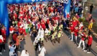 Lebih Dua Ribu Peserta Ikut Jalan Sehat Hotel Grand Tan di Kecamatan Gambut